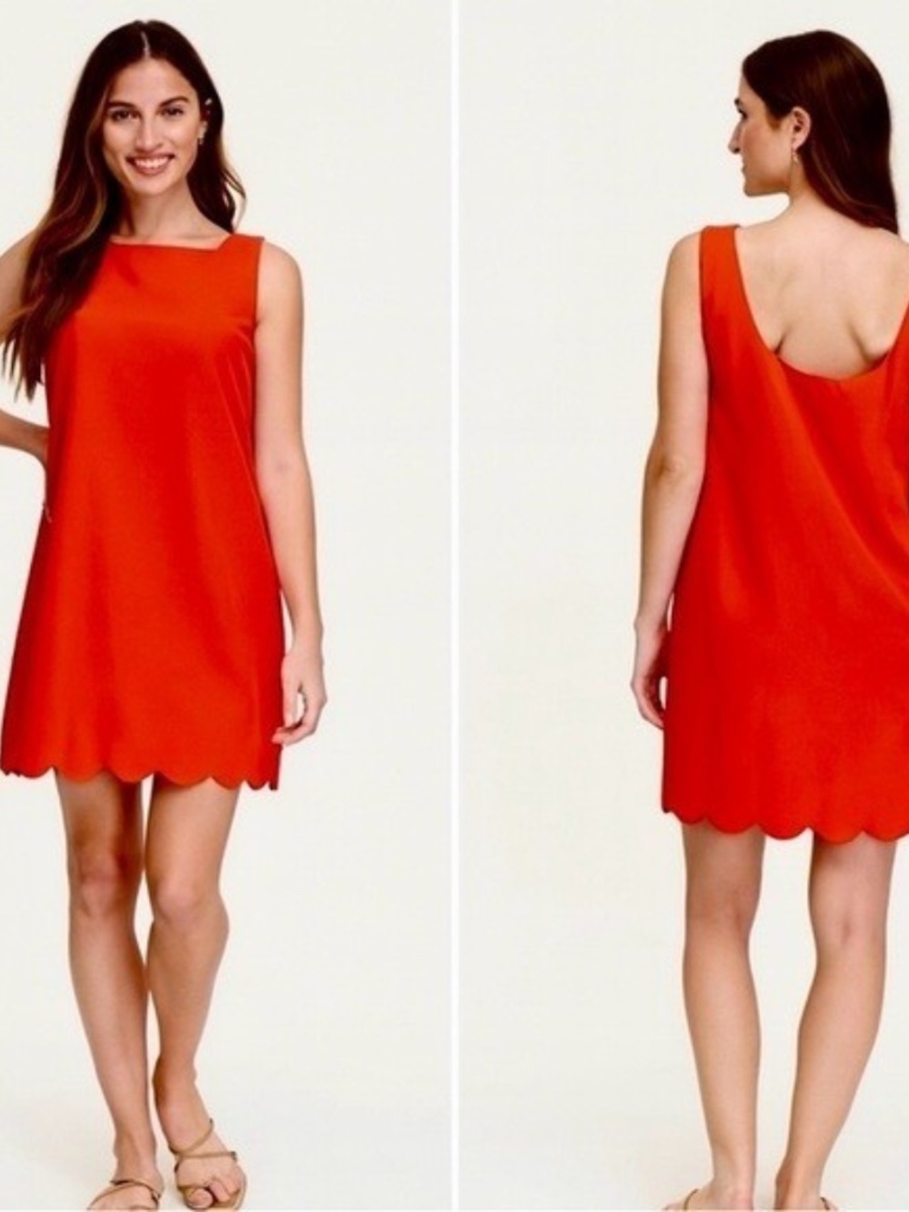 Kate Spade X Target Red Dress Sleeveless Scalloped (sz M)